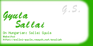 gyula sallai business card